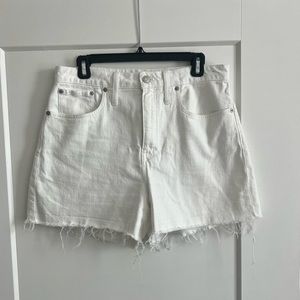 Madewell White Denim Shorts
